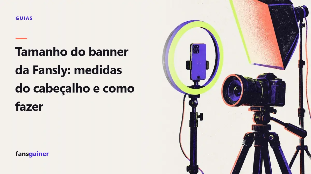 Capa: Tamanho do banner da Fansly: medidas do cabeçalho e como fazer