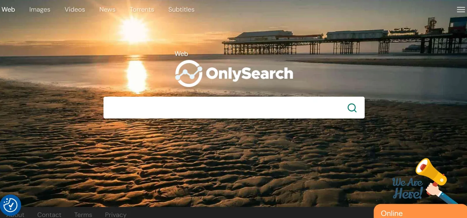 Página principal de OnlySearch