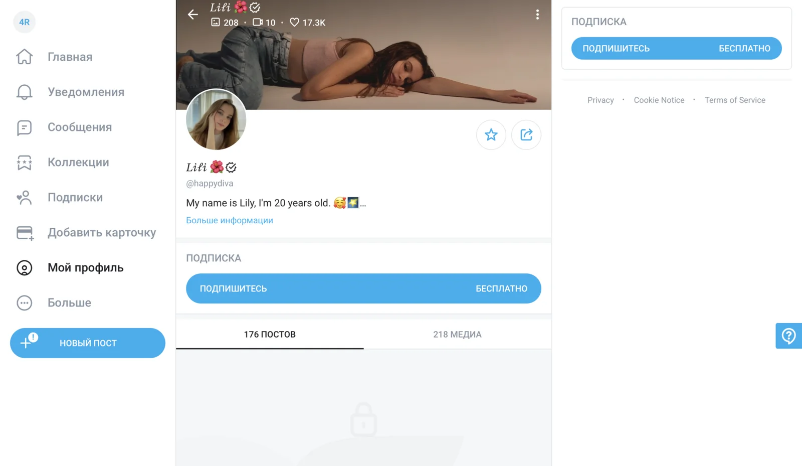 Screenshot 2 of the "My Profile" section on OnlyFans