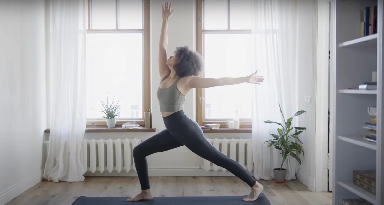 Photo of a girl doing yoga