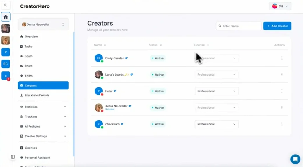 Illustration 11 for the material “Review of CreatorHero CRM for OnlyFans, agencies and solo models”