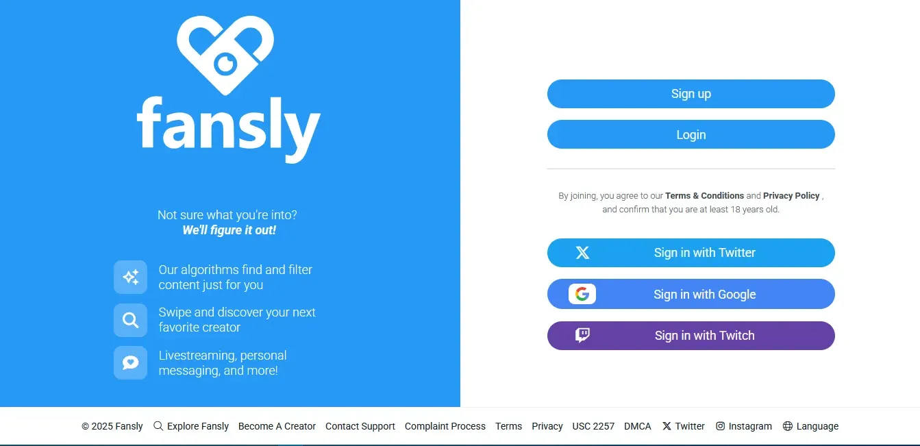 Captura de la comparación entre Fansly y LoyalFans